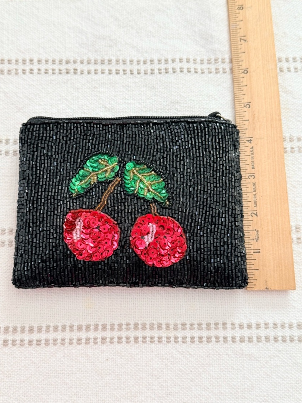 Beaded Cherry Pouch - Picture 5 of 5